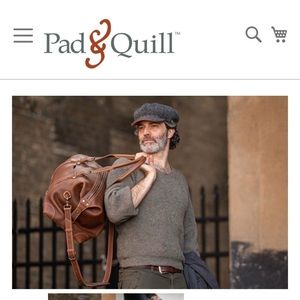 PAD AND QUILL HERITAGE LEATHER DUFFLE BAG Whiskey color Weekend bag